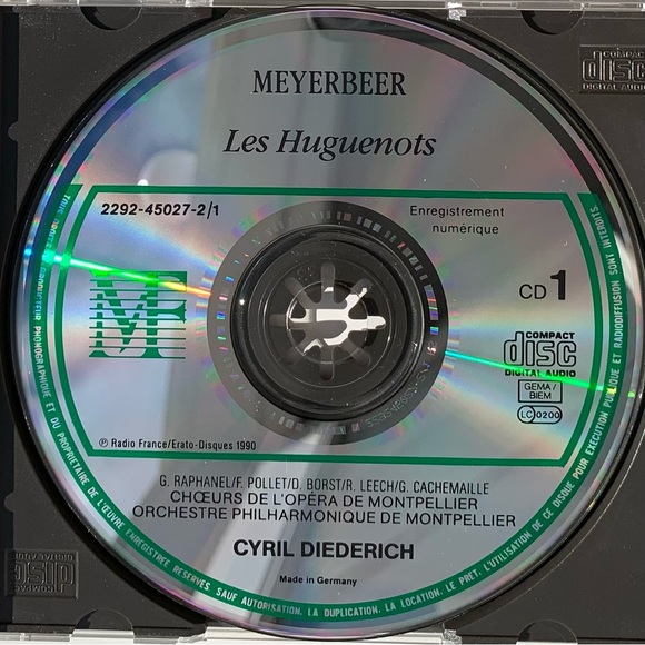 Meyerbeer Les Huguenots 4 CD set Opera Erato 2292-45027-2 Musifrance - Picture 3 of 6